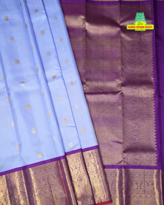 KANCHIPURAM PURE SILK KUTTU BORDER SAREE