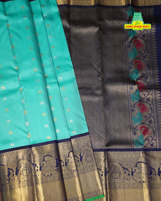 KANCHIPURAM PURE SILK KUTTU BORDER SAREE