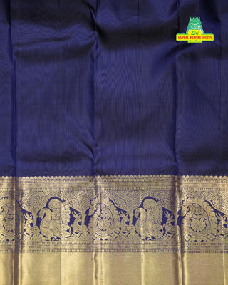 KANCHIPURAM PURE SILK KUTTU BORDER SAREE