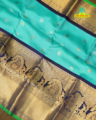 KANCHIPURAM PURE SILK KUTTU BORDER SAREE