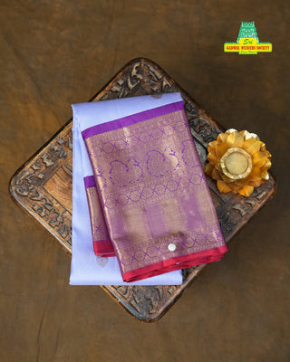 KANCHIPURAM PURE SILK KUTTU BORDER SAREE