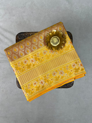 KANCHIPURAM PURE SILK TISSUE MEENA SAREE