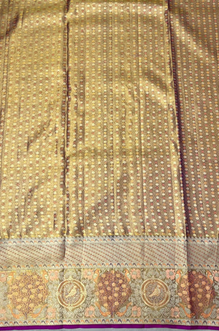 KANCHIPURAM PURE SILK TISSUE MEENA SAREE