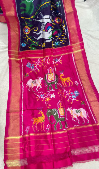 IKKAT PURE SILK HANDLOOM SAREE