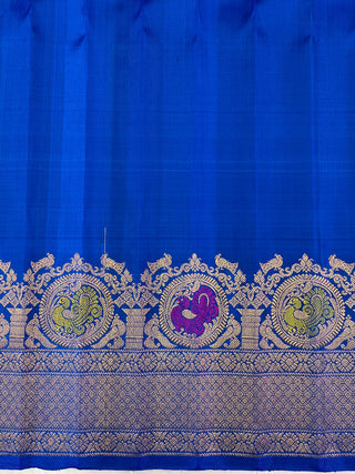 GADWAL PURE SILK HANDLOOM SAREE WITH MAHARANI MEENAKARI BORDER