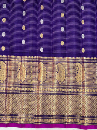 GADWAL PURE SILK HANDLOOM CHECKS BUTTA SAREE
