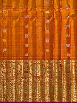 GADWAL PURE SILK HANDLOOM CHECKS BUTTA SAREE