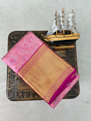 KANCHIPURAM PURE SILK THREAD WEAVING SAREE