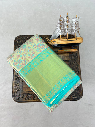 KANCHIPURAM PURE SILK THREAD WEAVING SAREE