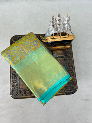 KANCHIPURAM PURE SILK THREAD WEAVING SAREE