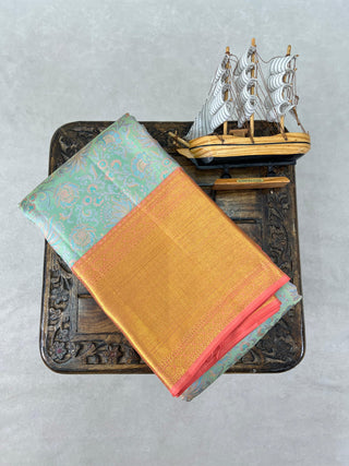 KANCHIPURAM PURE SILK THREAD WEAVING SAREE