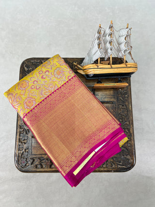 KANCHIPURAM PURE SILK THREAD WEAVING SAREE