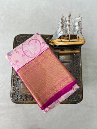 KANCHIPURAM PURE SILK THREAD WEAVING SAREE