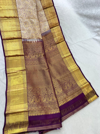 KANCHIPURAM PURE SILK THREAD WEAVING SAREE