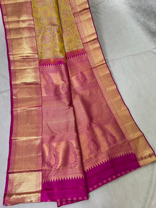 KANCHIPURAM PURE SILK THREAD WEAVING SAREE
