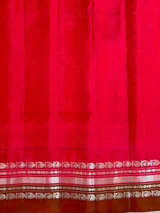 GADWAL PURE SILK GAP BORDER HANDLOOM SAREE