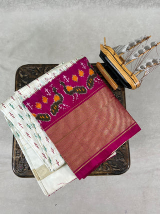 HANDLOOM POCHAMPALLY(IKAT) PURE SILK LEHENGA
