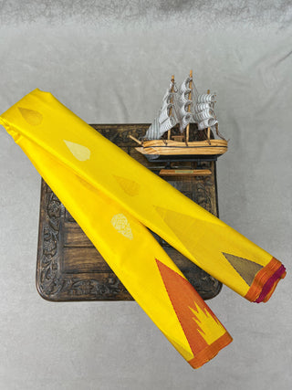 GADWAL PURE SILK TEMPLE BORDER HANDLOOM SAREE