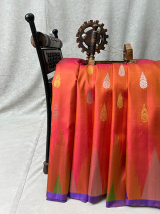 GADWAL PURE SILK TEMPLE BORDER HANDLOOM SAREE