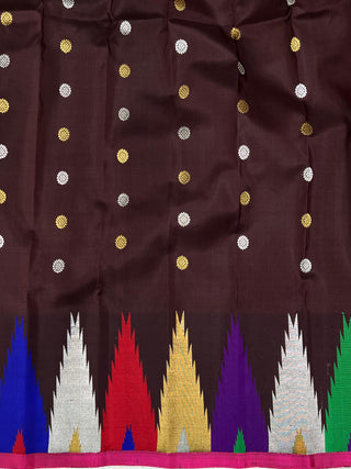 GADWAL PURE SILK TEMPLE BORDER HANDLOOM SAREE