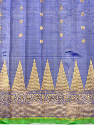 GADWAL PURE SILK TEMPLE BORDER HANDLOOM SAREE