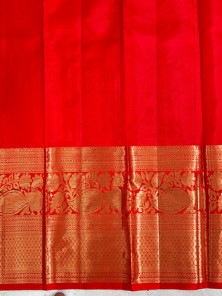 KANCHIPURAM PURE SILK CHECKS BUTTA SAREE