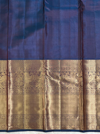 KANCHIPURAM PURE SILK CHECKS BUTTA SAREE
