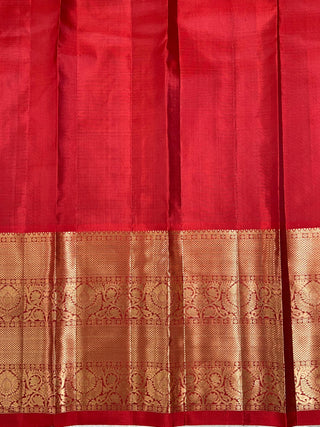 KANCHIPURAM PURE SILK CHECKS BUTTA SAREE
