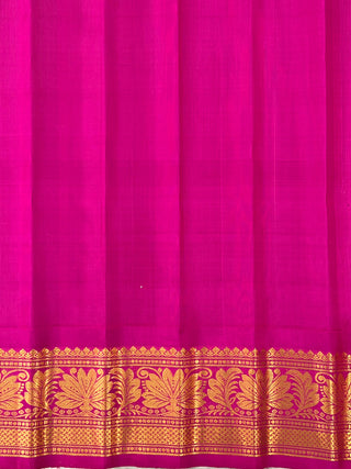 GADWAL PURE SILK HANDLOOM SAREE WITH GANGA JAMUNA BORDER