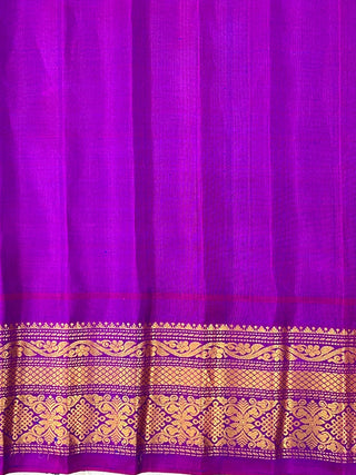 GADWAL PURE SILK HANDLOOM SAREE WITH GANGA JAMUNA BORDER