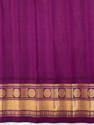 GADWAL PURE SILK HANDLOOM SAREE WITH GANGA JAMUNA BORDER