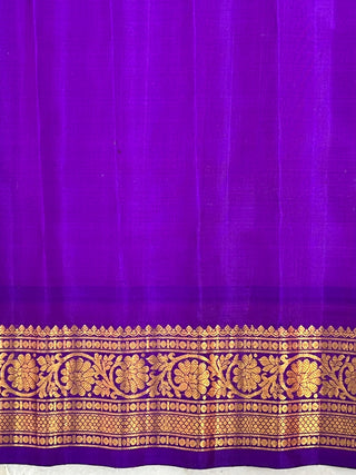 GADWAL PURE SILK HANDLOOM SAREE WITH GANGA JAMUNA BORDER