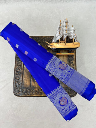 GADWAL PURE SILK HANDLOOM SAREE WITH MAHARANI TURNING BORDER
