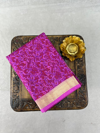 KANCHIPURAM PRINTED PURE SILK SAREE