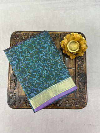 KANCHIPURAM PRINTED PURE SILK SAREE