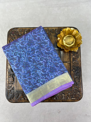 KANCHIPURAM PRINTED PURE SILK SAREE