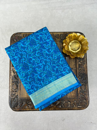 KANCHIPURAM PRINTED PURE SILK SAREE