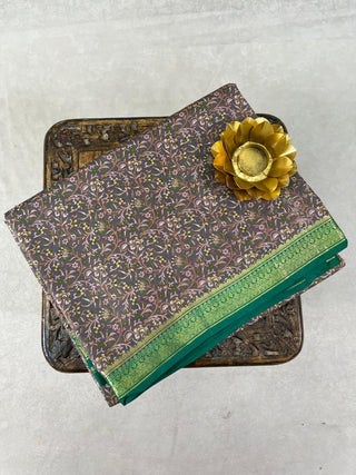 KANCHIPURAM PRINTED PURE SILK SAREE