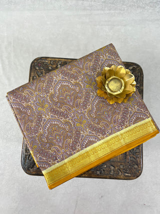 KANCHIPURAM PRINTED PURE SILK SAREE