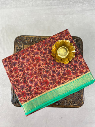 KANCHIPURAM PRINTED PURE SILK SAREE