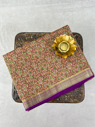 KANCHIPURAM PRINTED PURE SILK SAREE