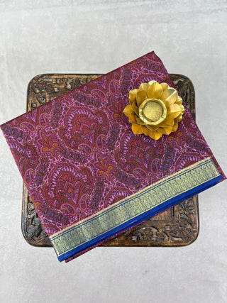 KANCHIPURAM PRINTED PURE SILK SAREE