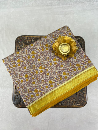 KANCHIPURAM PRINTED PURE SILK SAREE