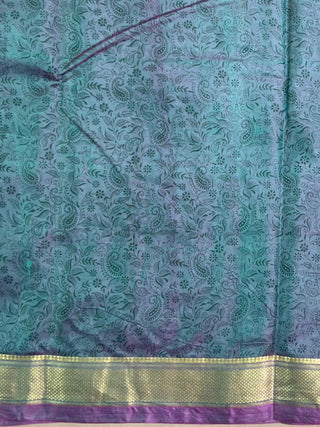 KANCHIPURAM PRINTED PURE SILK SAREE
