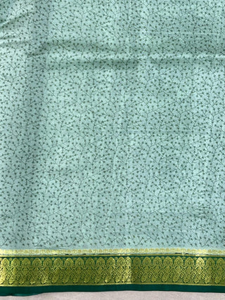 KANCHIPURAM PRINTED PURE SILK SAREE