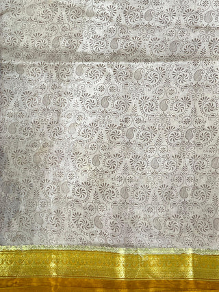 KANCHIPURAM PRINTED PURE SILK SAREE
