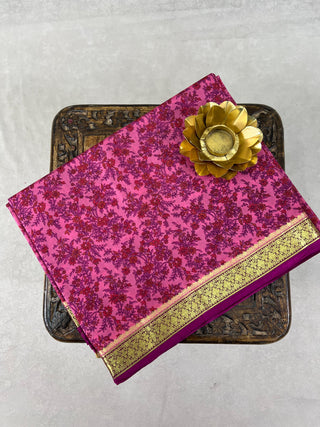 KANCHIPURAM PRINTED PURE SILK SAREE