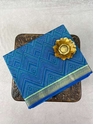 KANCHIPURAM PRINTED PURE SILK SAREE