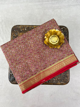 KANCHIPURAM PRINTED PURE SILK SAREE
