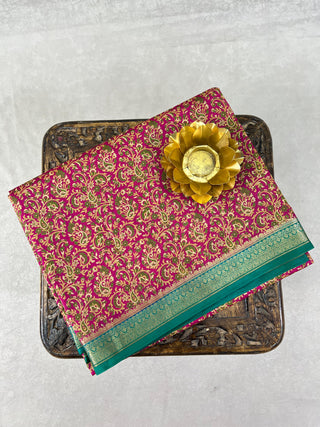 KANCHIPURAM PRINTED PURE SILK SAREE